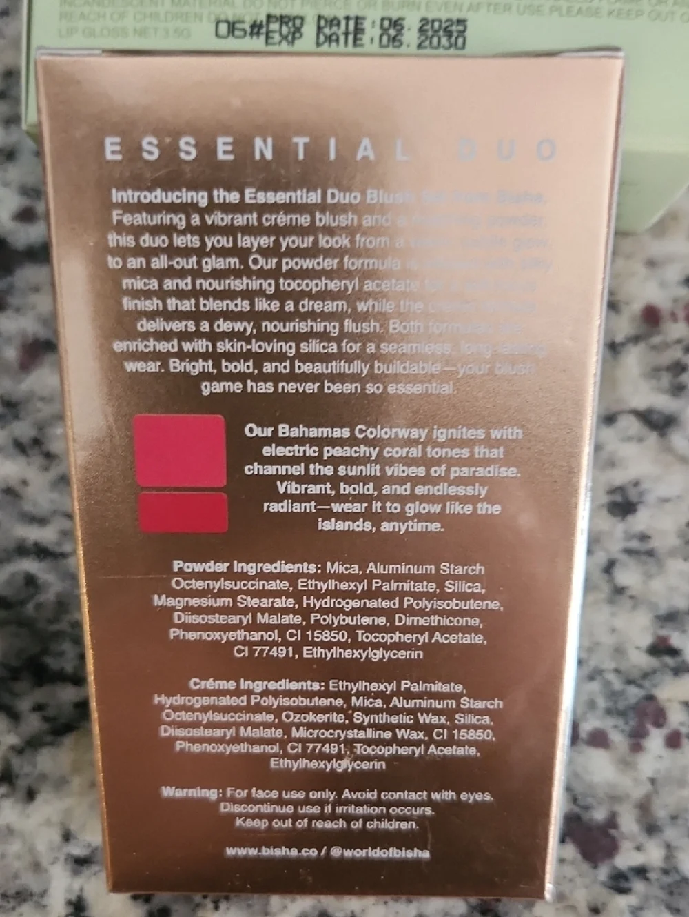 BISHA Bahamas Essential Duo Blush Set - Rose Gold + Kevin & Coco Lip Oil